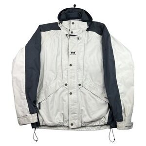 Helly Hansen Equipe Vintage Jacket Men's Large White Black Full Zip Gorpcore Y2K